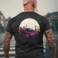Jdm スカイライン R33 カーチューニングジャパン 東京ドリフト メンズTシャツ バックプリント 高齢者への贈り物