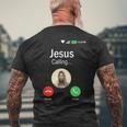 Jesus Is Calling I Jessus Calls An & メンズTシャツ バックプリント 高齢者への贈り物