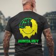 Junglist ドラムとベース Dnb スマイリー メンズTシャツ バックプリント 高齢者への贈り物