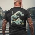 Katsushika Hokusai The Great Wave Off Kanagawa メンズTシャツ バックプリント 高齢者への贈り物