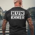 Kun Khmer Cambodia メンズTシャツ バックプリント 高齢者への贈り物