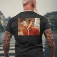 Lady Godiva ヌード ペインティング メンズTシャツ バックプリント 高齢者への贈り物