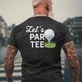 Let's Par ゴルフボール ティーピン付き 面白いゴルフクラブtシャツ メンズTシャツ バックプリント 高齢者への贈り物