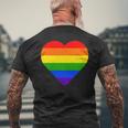 Lgbt レインボーウィングス フラッグ ハート ゲイ バイ ラブ プライド月間 Lgbtq メンズTシャツ バックプリント 高齢者への贈り物
