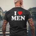 I Love I Love Men メンズTシャツ バックプリント 高齢者への贈り物