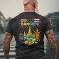 I Love Bangkok タイ旅行お土産 メンズTシャツ バックプリント 高齢者への贈り物