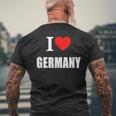 I Love Germany ドイツ サンシャイン ドイツ サマーホリデー メンズTシャツ バックプリント 高齢者への贈り物