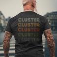 Love Heart Cluster グランジ ビンテージスタイル ブラック クラスター メンズTシャツ バックプリント 高齢者への贈り物
