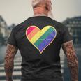 Love Is Love レインボーハート メンズTシャツ バックプリント 高齢者への贈り物