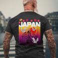 I Love Japan Culture Cool Japanunset Red-Crowned Crane メンズTシャツ バックプリント 高齢者への贈り物