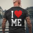 I Love Me ハートセルフラブセルフ受容i Love Me メンズTシャツ バックプリント 高齢者への贈り物