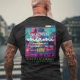 I Love Miami & Miami Loves Me Cool Miami Illustration メンズTシャツ バックプリント 高齢者への贈り物