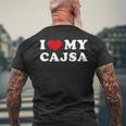 I Love My Cajsa アイ・ラブ・マイ・カジサ 長袖tシャツ メンズTシャツ バックプリント 高齢者への贈り物
