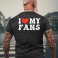 I Love My Fans メンズTシャツ バックプリント 高齢者への贈り物