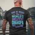 I Love My Grandpa Best Cool Grandpa グラフィックイラスト メンズTシャツ バックプリント 高齢者への贈り物