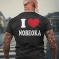 I Love Nobeoka 延岡大好き メンズTシャツ バックプリント 高齢者への贈り物