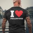 I Love Philippines I Heart Philippines 家族旅行 メンズTシャツ バックプリント 高齢者への贈り物