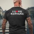I Loveantana マッチング ガールフレンド&ボーイフレンド サンタナ名 メンズTシャツ バックプリント 高齢者への贈り物