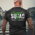 Mental Health Awareness Green Ribbon Support Squad Men's T-shirt Back Print Gifts for Old Men
