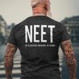 Neetネット 教育・雇用・トレーニングなし メンズTシャツ バックプリント 高齢者への贈り物