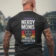 Nerdy Moms Build Character Rpg Fantasy Game Lover Men's T-shirt Back Print Gifts for Old Men