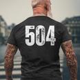 New Orleans 504 Area Code メンズTシャツ バックプリント 高齢者への贈り物