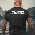 Nikita ハッシュタグ ソーシャルネットワークメディア Nikita ネーム メンズTシャツ バックプリント 高齢者への贈り物