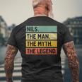 Nils The Man The Myth The Legend面白い名言 メンズTシャツ バックプリント 高齢者への贈り物