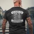 No Place For Hate Facism Racism 平等人権 メンズTシャツ バックプリント 高齢者への贈り物