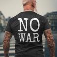 No War 平和 平和の鳩 アゲンストウォー 愛 No War メンズTシャツ バックプリント 高齢者への贈り物
