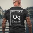 Oganesson Element ホワイト メンズTシャツ バックプリント 高齢者への贈り物
