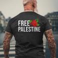 Palestine Free Palestine Free Gaza Palestine Flag Arabic メンズTシャツ バックプリント 高齢者への贈り物