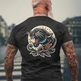 Panther トラディショナル タトゥー アーティスト インク入り タトゥー入り メンズTシャツ バックプリント 高齢者への贈り物
