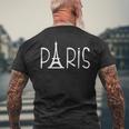 Paris Love France エッフェル塔tシャツ メンズTシャツ バックプリント 高齢者への贈り物