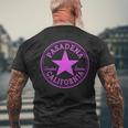 Pasadena カリフォルニア ロサンゼルス アメリカのお土産 メンズTシャツ バックプリント 高齢者への贈り物
