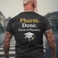 Pharm Done ドクターオブファーマシー 卒業式 メンズTシャツ バックプリント 高齢者への贈り物