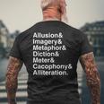 Poetry Literary Devices メンズTシャツ バックプリント 高齢者への贈り物