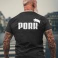 Pork – 面白いtシャツ Bbqスモーカーベーコン愛好家用 メンズTシャツ バックプリント 高齢者への贈り物