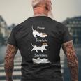 Posetretchavasanaジャック・ラッセル・テリア犬 長袖tシャツ メンズTシャツ バックプリント 高齢者への贈り物