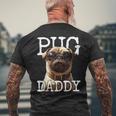 Pug Daddyパグパグパグパグパグパグお父さん犬お父さん父の日甘いパグパグお父さん メンズTシャツ バックプリント 高齢者への贈り物