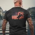 Rodeo Cowboy Bull Rider 4Th Of July Patriotic Usa Flag Men's T-shirt Back Print Gifts for Old Men