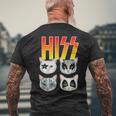 Hiss Cat シャツ 猫好き おもしろ猫シャツ メンズTシャツ バックプリント 高齢者への贈り物