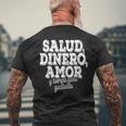 Salud Dinero Amor Y Tiempo Para Gastarlo メンズTシャツ バックプリント 高齢者への贈り物