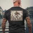 Satanic Occult Midnight Ride ゴスホラー 美的 木版画 長袖tシャツ メンズTシャツ バックプリント 高齢者への贈り物