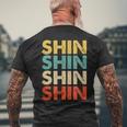 Shin 真 メンズTシャツ バックプリント 高齢者への贈り物