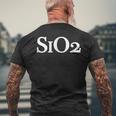 Sio2化学二酸化ケイ素クォーツシリカ化学処方 メンズTシャツ バックプリント 高齢者への贈り物