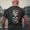 Skull Mexican Flag Mexicopraytyleintage メンズTシャツ バックプリント 高齢者への贈り物