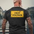 Snirt 高電圧tシャツ 高電圧 高電圧 メンズTシャツ バックプリント 高齢者への贈り物