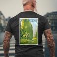 St ニコラス騎士 城 ジュスト王国 歴史兵士 メンズTシャツ バックプリント 高齢者への贈り物