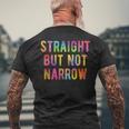 Straight But Not Narrow レインボー Lgbtq Ally メンズTシャツ バックプリント 高齢者への贈り物
